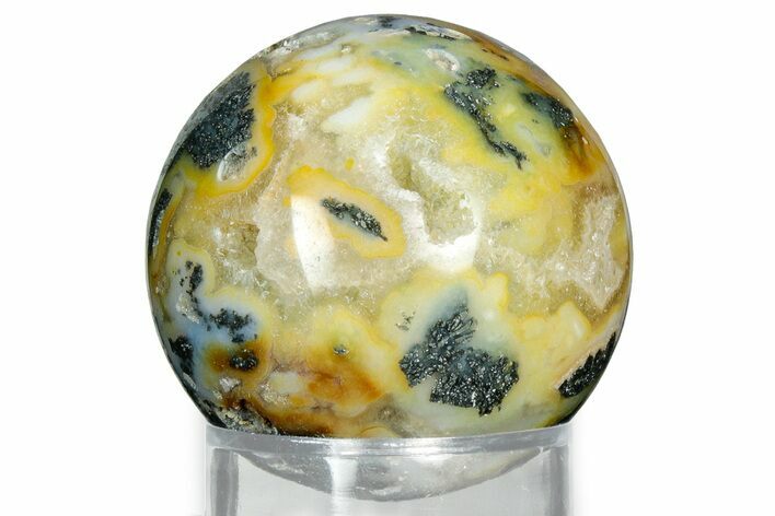 Colorful Polished Marcasite Agate Sphere - Indonesia #330215
